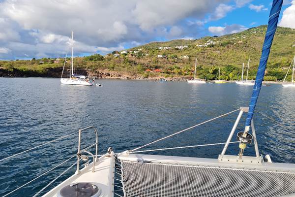 en route en catamaran