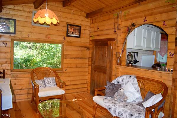 salon dans le chalet