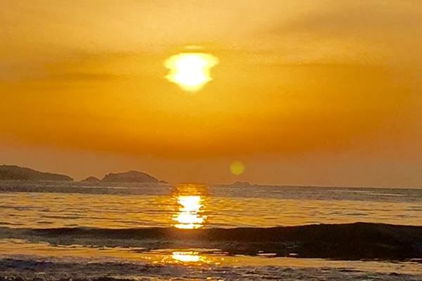 coucher du soleil à hyeres