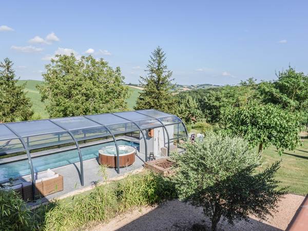 exte´rieur vue espace de´tente du haut de la terrasse