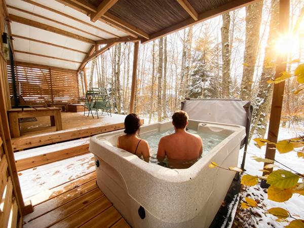 Spa privatif chauffé à 38°C