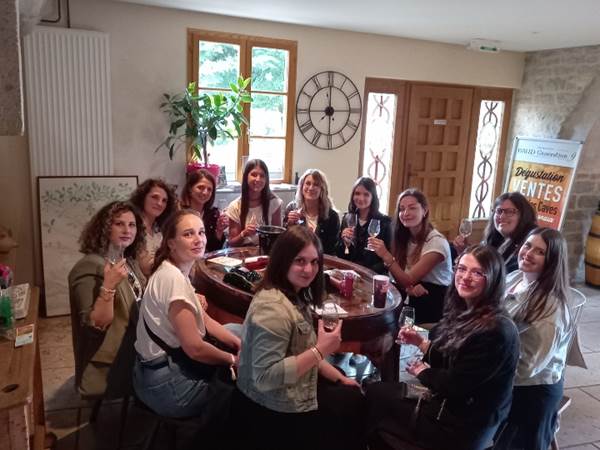 Dégustation des vins en groupe