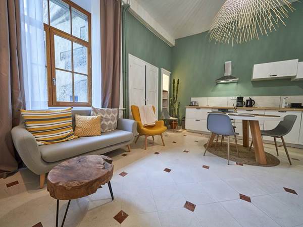 Suite Luxe, salon cuisine