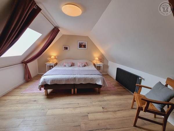 Maison de vacances dans le Nord avec 4 chambres - Chambre Rosa 2 lits 90 x 200 cm ou un lit King size 180 x 200 cm