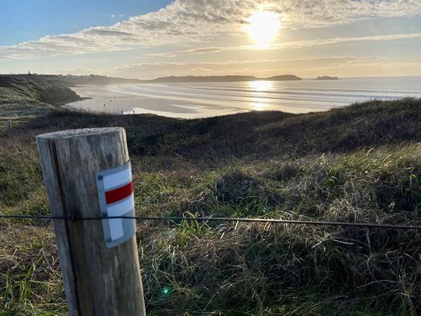 La plage des Blancs Sablons à 6 kms des gîtes La Grange et Le Jardin de l'Ecurie