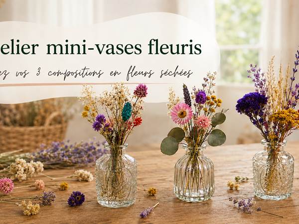 Atelier vases fleuris