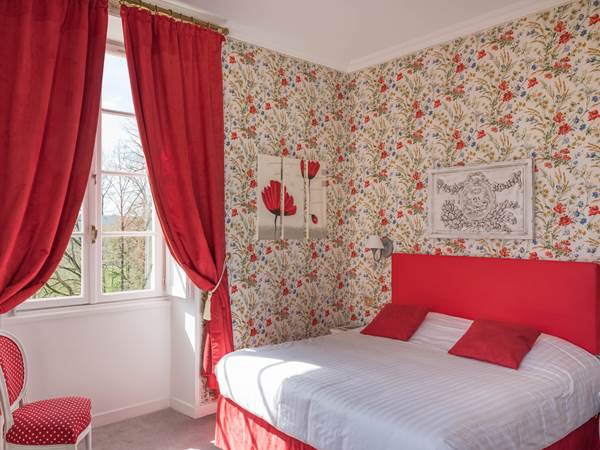 Chambre Coquelicots vue sur parc