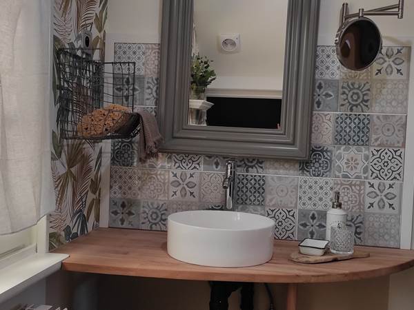 salle d'eau avec grande douche