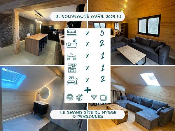 !!! Nouveauté Avril 2025 !!! Le Grand Gîte du Hygge - 12 personnes