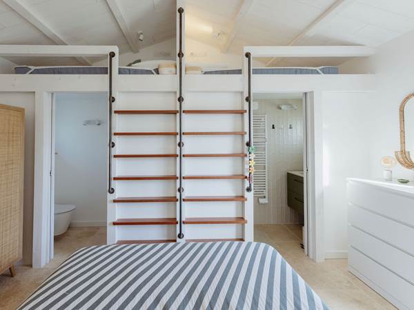 Villa Bleu Baya chambre 4 lit double indépendante + 2 lits simples en mezzanine