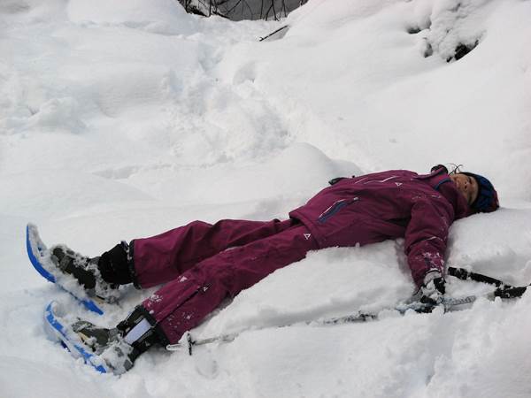 Sieste dans le neige