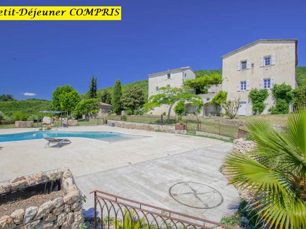 mas - piscine - plage - terrasse - gard - cevennes