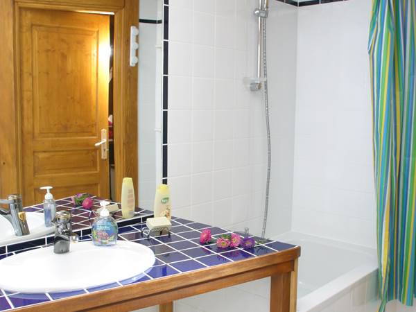 Salle de bain avec baignoire sabot et WC