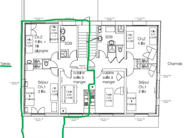 Appartement Tétras (plan)