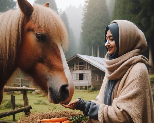 cheval heureux avec cnebe