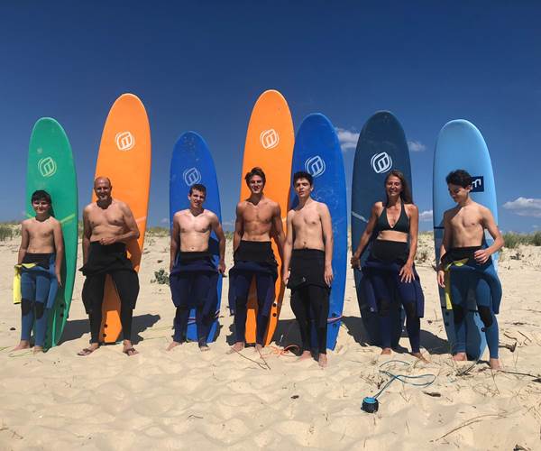 surfer en famille