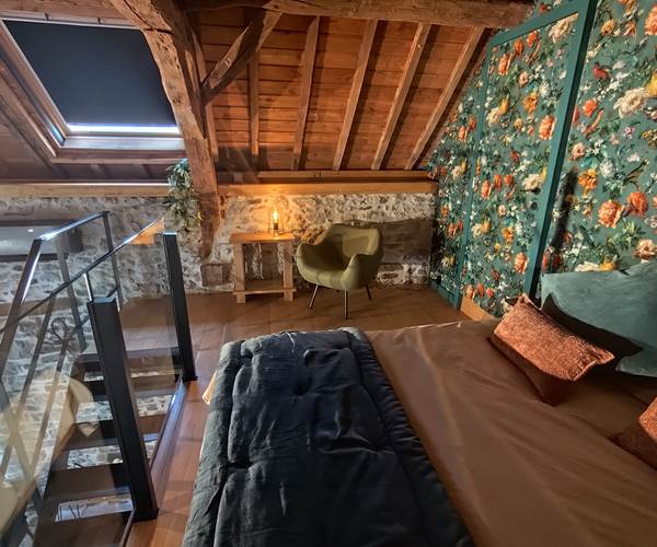 La Grange de Bonneville - la chambre en mezzanine