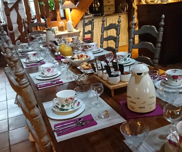 petit déjeuner à l'intérieur