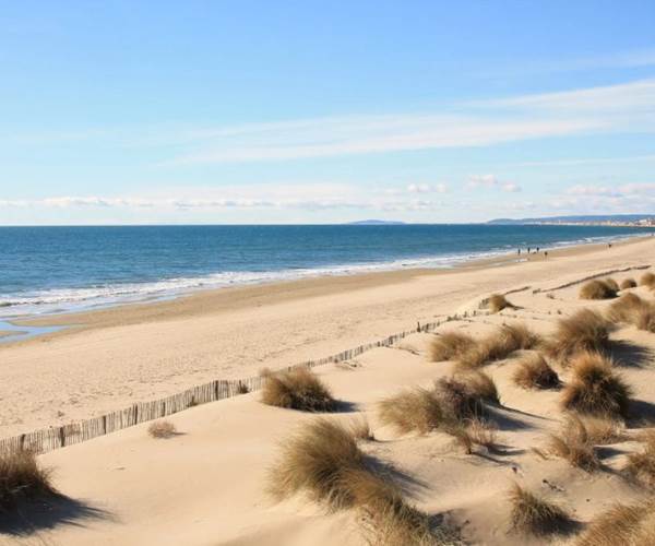 la plage des Amphores proche de l'appartement