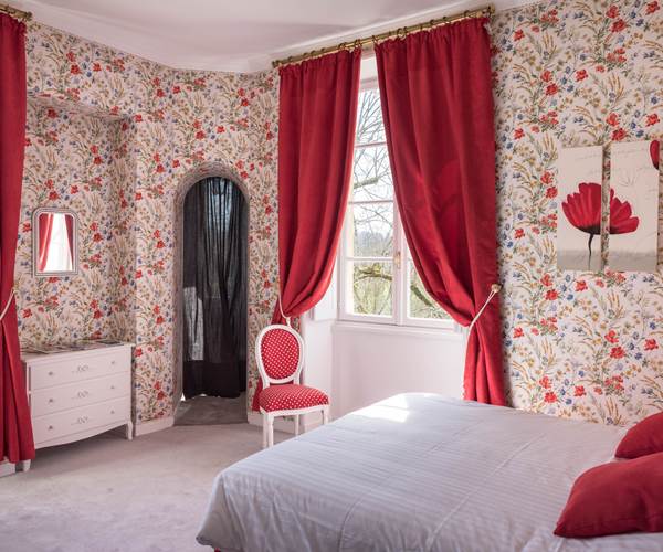 Chambre Coquelicots château au 1er étage