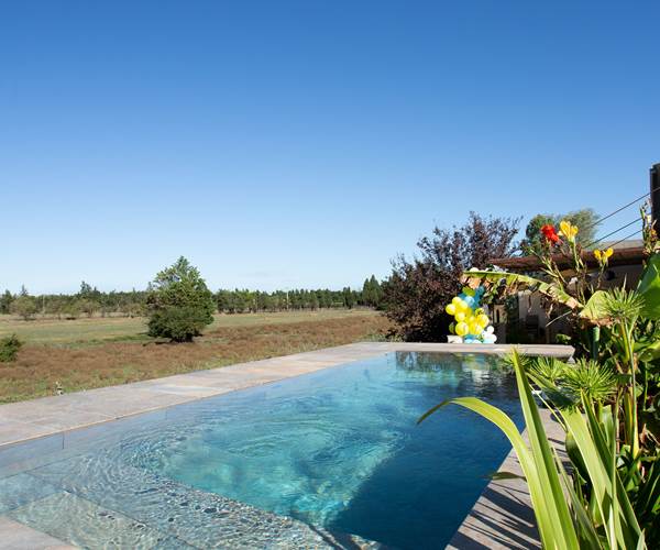 piscine vue champs