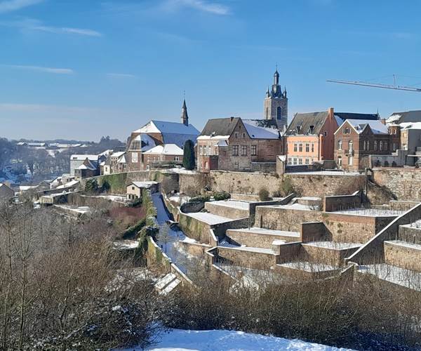 Les Jardins suspendus sous la neige