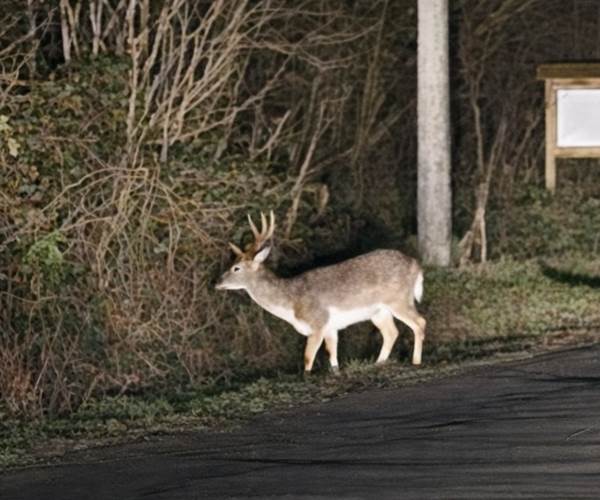 Un cerf 🦌 devant le gîte de Hourpes