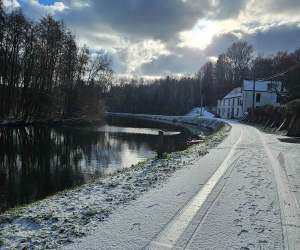 L'Euro véloroute 3 sous la neige
