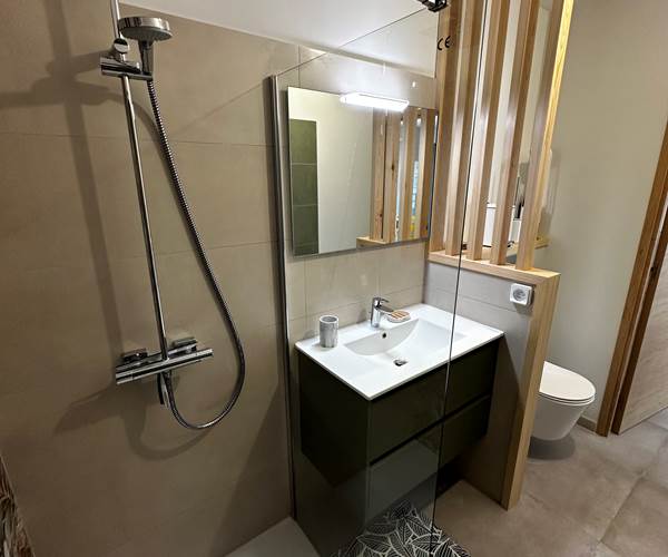Logement 2 Equilibre LE MAINE LOREVA CONSTANT vue salle de bain douche