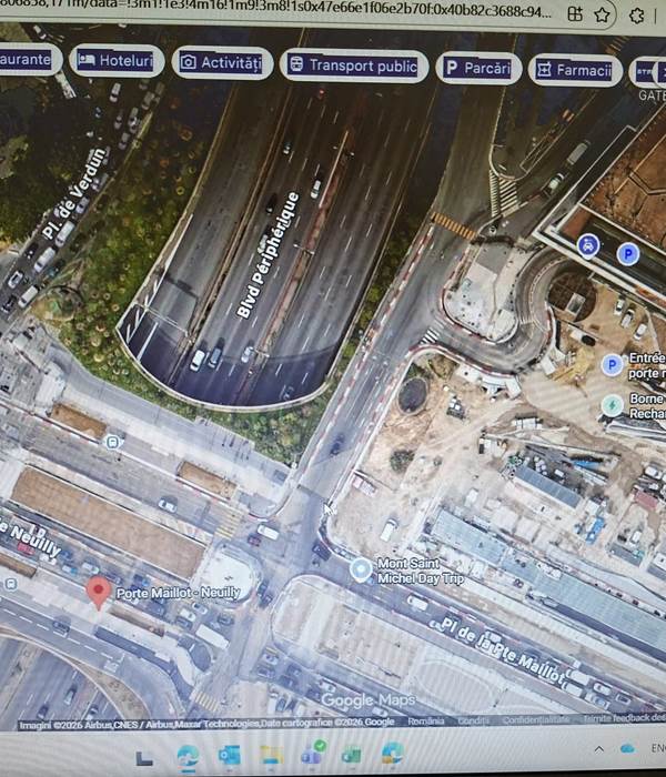 Porte Maillot statia autobuz spre Gare Montparnasse