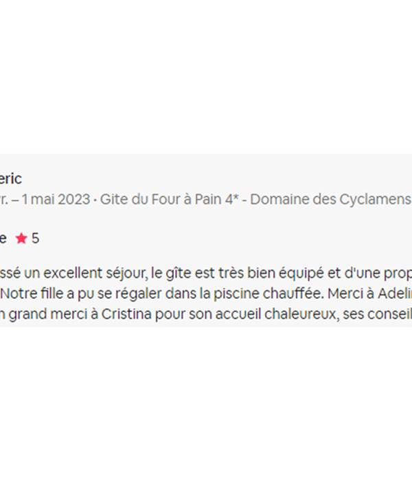 Avis Domaine des Cyclamens 2023