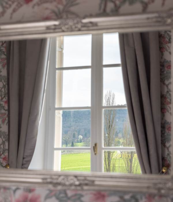 Chambre Pivoine château 3 avec vue sur le parc