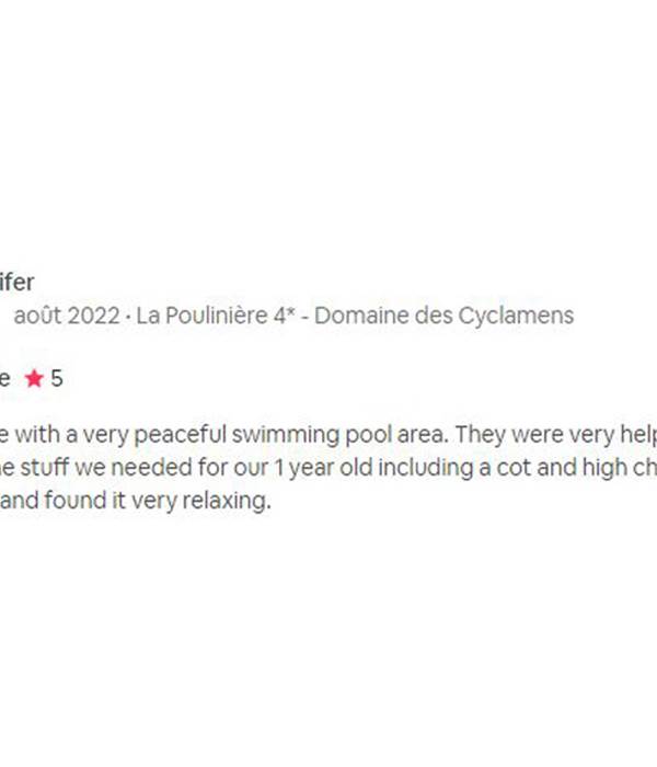 Avis Domaine des Cyclamens 2022