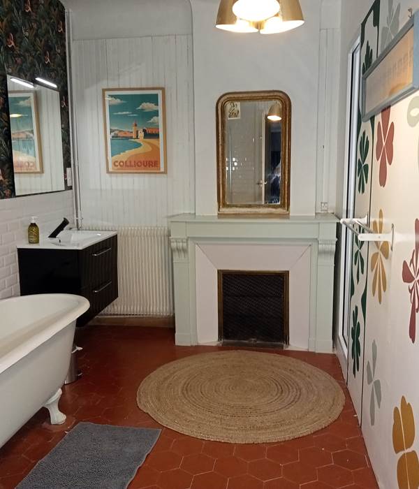 Le Mas Palegry chambres d'hôtes Perpignan - La salle de bain de la chambre n°2 côté jardin