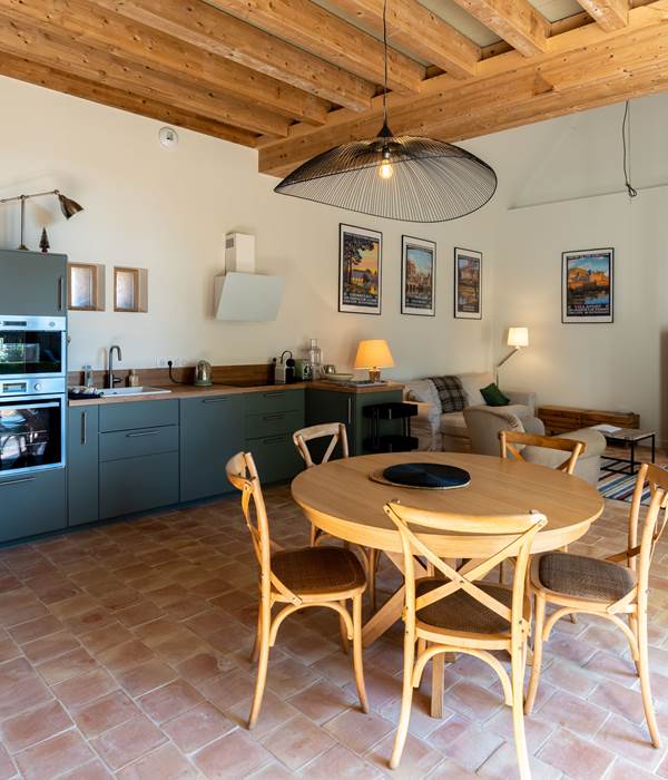 Séjour cuisine du gîte du Cygne