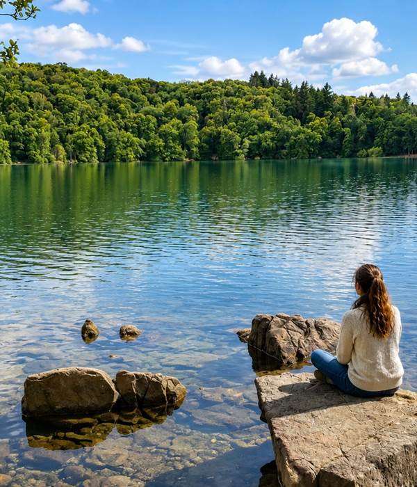 Moment de contemplation Gour de Tazenat