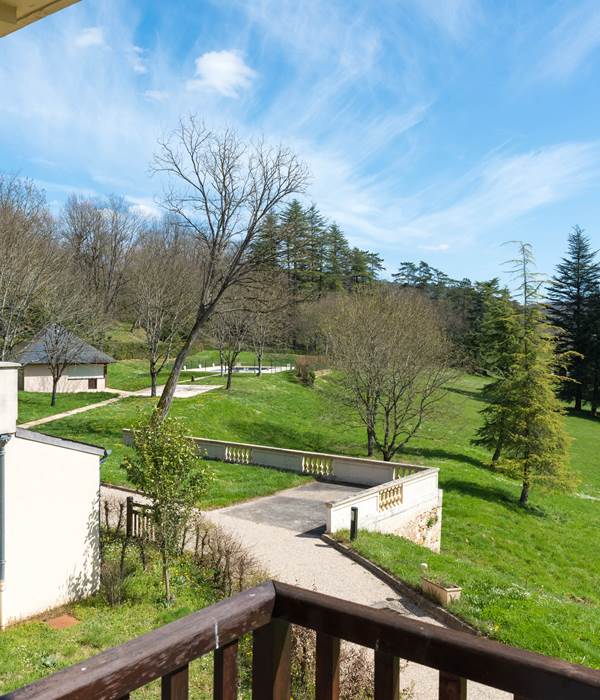 Vue parc depuis les gîtes