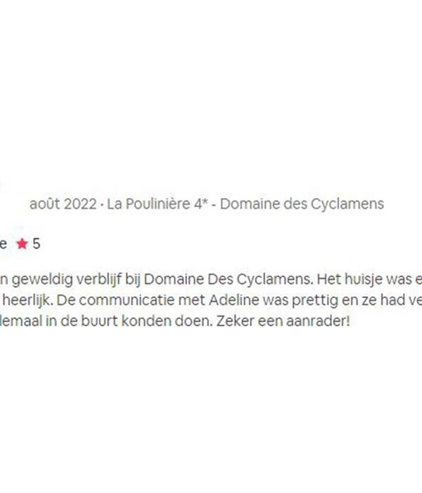 Avis Domaine des Cyclamens 2022