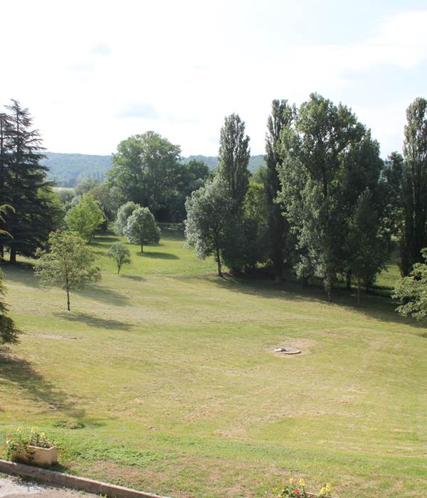 Vue du parc depuis gîtes