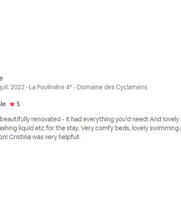 Avis Domaine des Cyclamens 2022