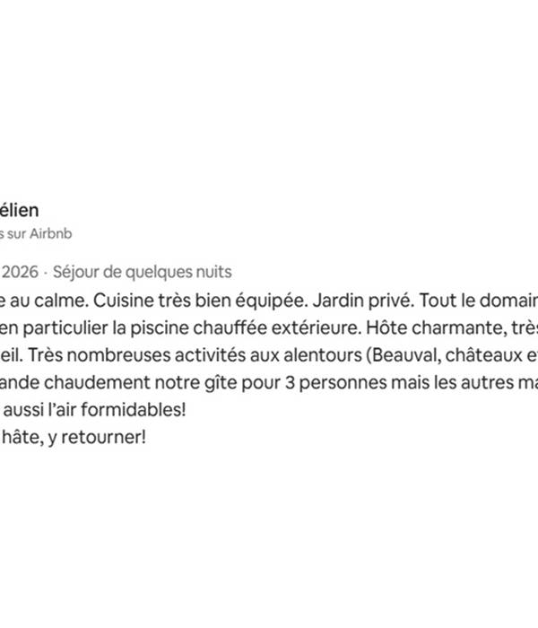 Sur airbnb avril 2026 - Domaine des Cyclamens