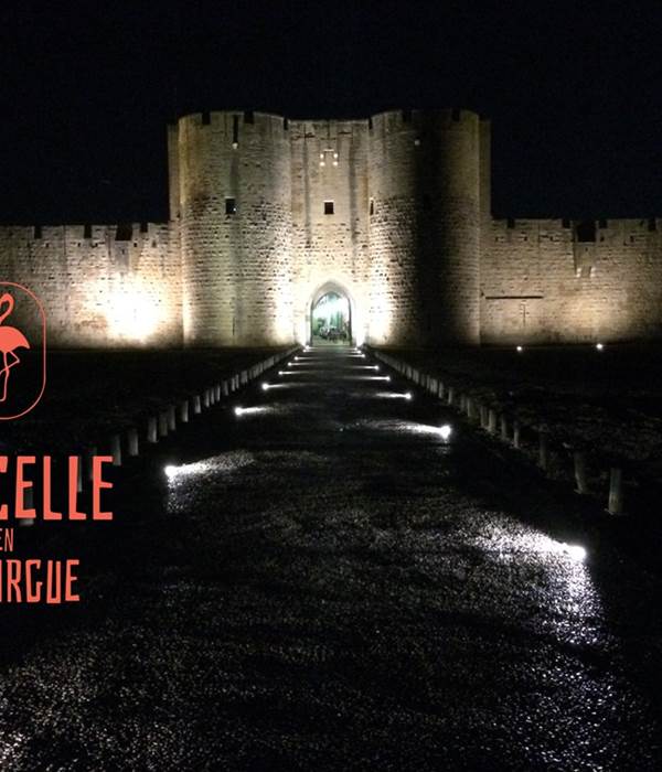 Remparts d'Aigues Mortes de nuit