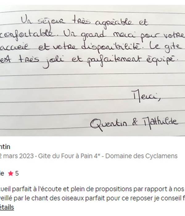 Avis Domaine des Cyclamens 2023