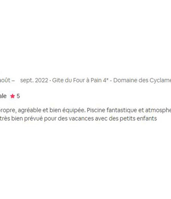 Avis Domaine des Cyclamens 2022
