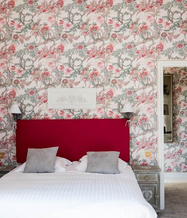 Chambre Pivoine vue du lit