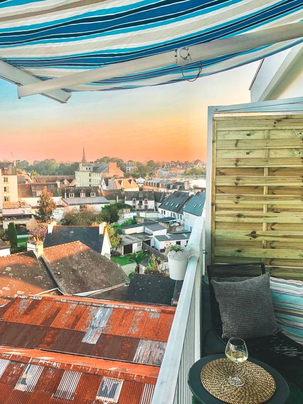 Balcon avec sur sur le port de Bénodet et Sainte-Marine au coucher du soleil-gallery-offer