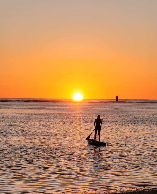 coucher de soleil à Trou d'eau