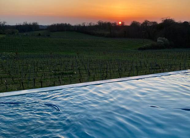 piscine soir