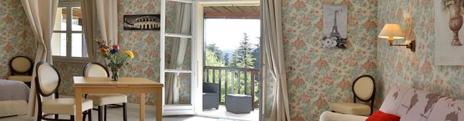 Gîte Tradition 33 avec balcon 2 à 4 personnes - canapé-lit pour enfants - vue sur la parc