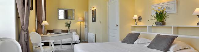 Chambre Jaune château - 2 ou 3 couchages